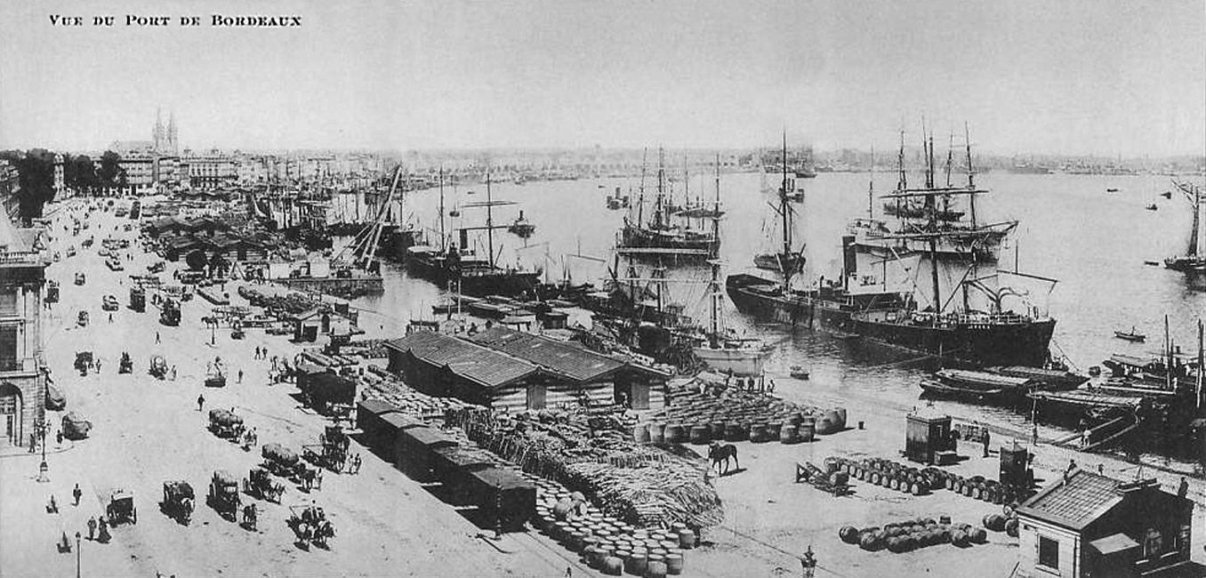 Vue du port de Bordeaux, fin XIXe siècle