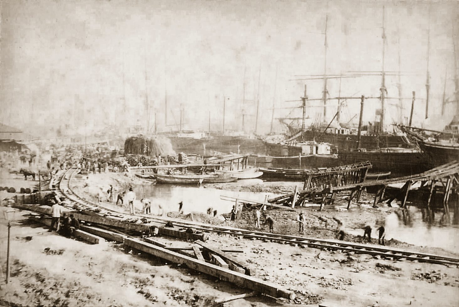 Port de Santos, vers 1870, Marc Ferrez