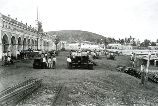 Quais de Mazatlán, ancienne douane, fin XIXe siècle